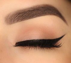 liner and brow game on fleek. ❤ How To Do Winged Eyeliner, Perfect Winged Eyeliner, Eyeliner Tutorial, Makati