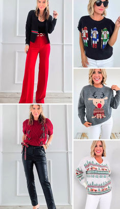 Get ready to sparkle and stay cozy with festive fashion ideas! This mood board is full of chic, luxe outfits and playful Christmas sweaters to get you through the holiday season in style. Dress it up, or keep it cute and comfy—there’s a look for every holiday event. ✨ Cozy Holiday, Stay Cozy, Popular Style