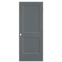 a gray door on a white background