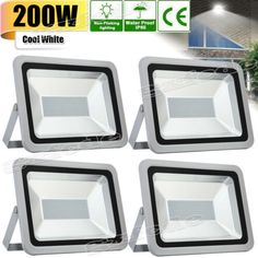 4x 20w cob led flood light with remote control for outdoor lighting, waterproof