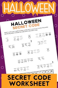 Halloween Secret Code Worksheet Halloween Math Games 3rd Grade, Halloween Kids Worksheets, Halloween Hidden Pictures Printables, Halloween Code Breaker, Halloween Worksheets Free Printable, Halloween Cryptogram, Secret Code Worksheet, Halloween Steam Activities