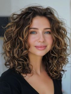 shoulder length curly hair with layers curls medium hairstyles women Mid Length Perm, Curly Hair Hairstyles Medium, Curly Medium Hairstyles, Curly Hairstyles Shoulder Length, Medium Hairstyles Women, Hairstyles Shoulder Length Hair, Curly Hair With Layers, Medium Curly Hairstyles, Mid Length Curly Hairstyles