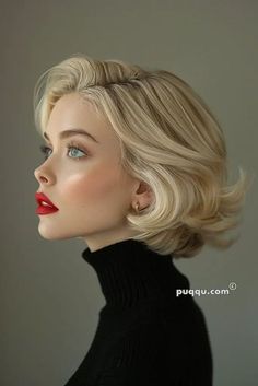 Short French Bob Hairstyles: Chic and Timeless Looks - Puqqu French Bob Fine Hair Blonde, French Bob Haircut Blonde, Retro Bob Hairstyles, French Beauty Aesthetic, French Hairstyles Short, Short Blond Haircut Women, Red Head Hairstyles, 60s Bob Haircut, French Bob Blonde