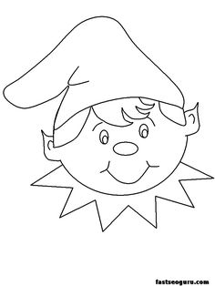 christmas coloring pages printable for applique | ... pages of Christmas Elves happy faces sheets - Printable Coloring Pages Elf Template, Grinch Coloring Pages, Christmas Coloring Sheets, Happy Faces, Free Christmas Printables, Christmas Coloring