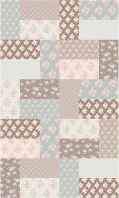 a patchwork pattern with different colors and patterns