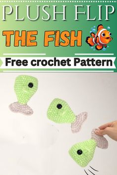 the fish is made out of crochet yarn