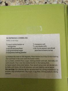 a recipe book with instructions on how to cook