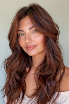 40 Chocolate Cherry Brown Hair Ideas for the Ultimate Luxurious Look Chocolate Cherry Brown Hair, Cherry Brown Hair, Reddish Brown Hair Color, Pelo Chocolate, Brown Hair Ideas, Cinnamon Hair, Reddish Brown Hair