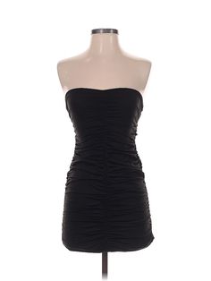 Unbranded Cocktail Dress Size: Small Black Dresses - used. 10% SPANDEX, 90% POLYESTER, Strapless, Sleeveless | Cocktail Dress: Black Dresses - Used - Size Small Black Stretch Strapless Dress, Black Ruched Bodycon Strapless Dress, Black Ruched Strapless Bodycon Dress, Stretch Strapless Sleeveless Dress With Ruched Detail, Strapless Stretch Mini Dress, Cocktail Dress Black, Small Black Dress, Black Cocktail, Black Cocktail Dress