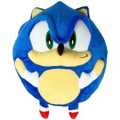 sonic the hedgehog plush toy on white background