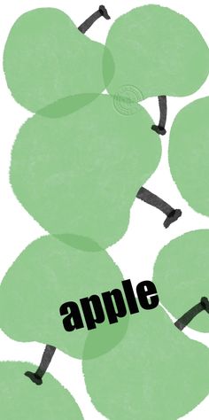 an image of apples with the words apple on them