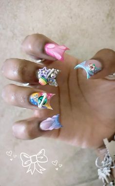 Nail Cam, Nail Inspired, Acrylic Ideas, Nail Collection, Colored Acrylic, Finger Nails