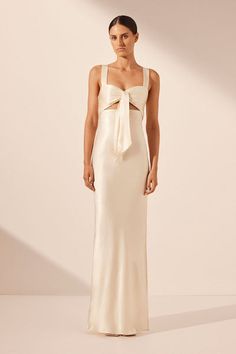 Wedding Dresses Edit - Bridal, Bridesmaid & Guest - Shona Joy Shona Joy La Lune, Shona Joy Dress, Tie Maxi Dress, Ruched Bodice, Satin Maxi, Married Woman