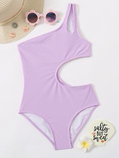 Swimming Outfits, Purple Cute, Girls Cuts, Swimsuits Outfits, Mauve Purple, Swimming Swimsuit, Cut Out One Piece