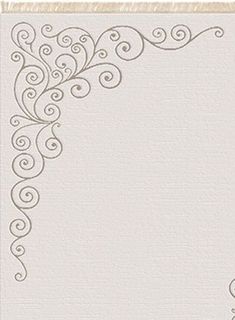 a white card with an intricate design on it