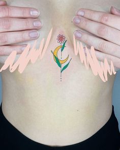 🌼🌱🌙 Instagram @kotastiia • Copying is strictly prohibited. Available designs are purchasable. DM on instagram for more info • contemporary tattoo, illustrative tattoo, ukrainian artist, ukrainian tattoo artist, тату к�иїв, тату рівне, тату львів, tattoo kyiv, tattoo rivne, tattoo Iviv • #moontattoo #flowertattoo #femininetattoo #colortattoo #minimaltattoo #magicaltattoo #symbolictattoo #crescenttattoo #tattookyiv Feminine Tattoos, Symbolic Tattoos, Moon Tattoo, Color Tattoo