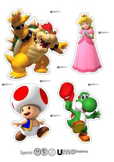 super mario bros stickers are shown here