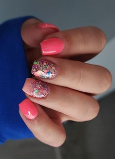 Ombre Gel Nails, Fun Manicure, Acrylic Nails At Home, Lovely Nails, Beauty Nails Design, Dip Nails, Nice Nails, Seasonal Nails