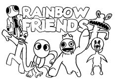 an image of a group of cartoon characters with the words rainbow friend