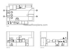 the floor plan for a kitchen and living room in an apartment with two separate rooms