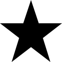 a black star on a white background