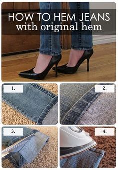 how to hem jeans with original hem