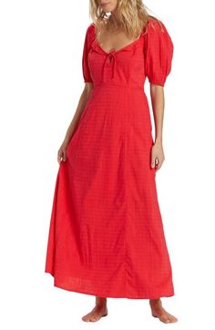 Bring a bold pop of color into a summery day in a lightly textured cotton maxi dress that bops to a boho beat. 53" length (size Medium) Front keyhole with tie closure Sweetheart neck Square back Short sleeves 100% cotton Machine wash, tumble dry Imported Cotton Gauze Dress, Gauze Maxi Dress, Burning Love, Cotton Maxi Dress, Gauze Dress, Ruffled Neckline, Maxi Robes, Lilac Dress, Cotton Maxi