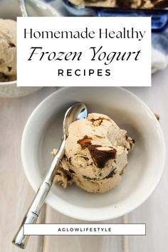 homemade healthy frozen yogurt recipe in a bowl