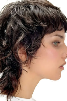 5 Edgy Tomboy Haircut Types Women Can Own With Boldness in 2024 Micro Shag Pixie, Micro Fringe Shag, Micro Mullet, Mod Haircut Women, Fringe Mullet, Mod Mullet, 60s Mod Hair, Shaggy Short Hair