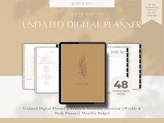 an undated digital planner is shown in this image