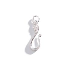 Silver French Charm & Chain Hook-With its elegant flourishes, our Charm & Chain Hook takes inspiration from the grace and sophistication of French design. This exquisite accessory offers a refined and stylish means to secure your most cherished charms. Free Spirit Style, Argentium Silver, Recycled Silver, Recycled Gold, French Design