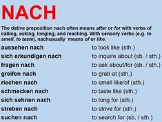 the words nach are written in different languages