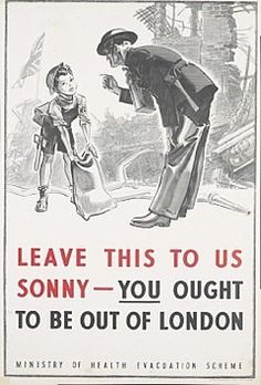 an old poster shows a man and woman talking to each other, with the caption leave this to us sony - you bought to be out of london