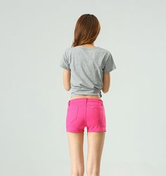 These color denim shorts are a MUST for your Summer wardrobe. These pair perfectly with a tee for a more casual look or a chiffon blouse and wedges to dress up just a bit. Comes in 14 fabulous colors from which to choose. Made with a blend of denim, cotton, polyester and spandex for a stretchy & comfort feel.. Color Party, Denim Cotton, Chiffon Blouse, Colored Denim, Summer Wardrobe, Short Pants, Sky Blue, Casual Looks, Hot Pink