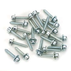 many screws and nuts are shown in this image, including one with no head