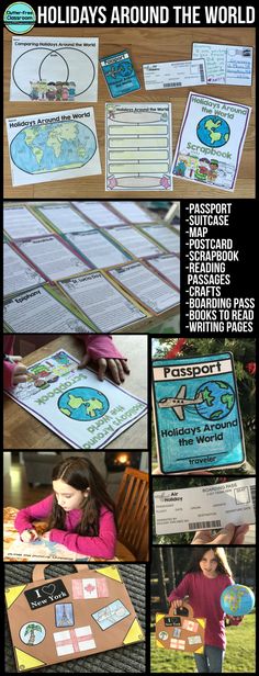 a collage of pictures with the words holidays around the world on it and an image of