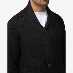 This vintage inspired shawl collar cardigan is comfortable yet has heritage-rich style. Added fleece lining for extra warmth during the chilly season. Mens Shawl Collar Cardigan, Rich Style, Mens Cardigan Sweater, Button Outfit, Shawl Collar Cardigan, Cozy Fabric, Collar Cardigan, Knitted Cardigan, Cozy Knits