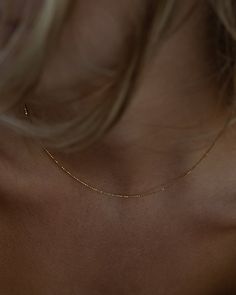 Dainty is the name, everyday wear is the game. Made in solid 14k gold, The Mini Bead Chain is the perfect for anyone that loves a minimal, clean look. Minimilastic Jewelry, Gold Chain Dainty, Simplistic Gold Jewelry, Gold Necklace Aesthetic Simple, Dainty Gold Chain Necklace, Minimal Gold Jewelry Aesthetic, Small Dainty Jewelry, Gold Jewelry Minimal, Simplistic Jewelry Aesthetic