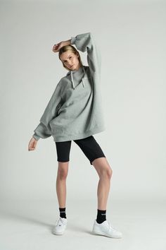 The name says it all. Cuddle up inside our super soft hoodie that's bigger than ever and now here in heather grey. It's comfy, easy and so oversized you'll never want to take it off. Oversized Cozy Super Soft Sweatshirt, Sporty Hoodie With Drawstring Hood For Lounging, Oversized Hoodie With Ribbed Cuffs For Lounging, Oversized French Terry Hoodie For Loungewear, Comfy Gray Fleece Sweatshirt, Gray Comfy Fleece Sweatshirt, Comfy Oversized Sweatshirt With Drawstring Hood, Oversized Comfy Sweatshirt With Drawstring Hood, Oversized Sporty French Terry Hoodie