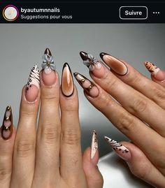 #nails#nailart#nailsofinstagram#naildesign#nailstagram#nailaddict#nailartaddict#nailswag#nailsnailsnails#nailsonflee#nailsoftheday#unhas#unhasdegel #autumn #flowers #3d #print #chrome Flowers 3d, Almond Shape Nails, Autumn Flowers, Almond Acrylic Nails, Acrylic Nails Coffin, Square Acrylic Nails, Fire Nails