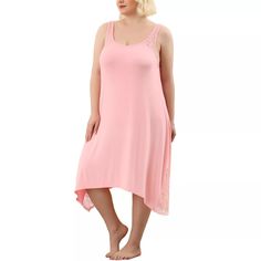 Agnes Orinda Plus Size Women Nightgown Chemise Sleepwear Full Slip Lace Nightwear : Target Fits Comfy, Lace Nightwear, One Piece Clothing, Perfect Curves, Plus Size Brands, Soft Dress, Women's Nightgowns, Sleep Dress, One Piece Pajamas