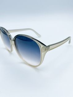 These Vintage Oversized Sunglasses with Ombre Tint Lenses offer superior protection from UV rays and glare, and the chic ombre lens tint provides a stylish look. The oversized frames give you a retro style and add extra coverage. Details: 1970's French Vintage Sunglasses Crylon Made in France Size is Approximately 5.75" x 2.5" Colors: Blue - Black Accent Line across Top with Blue Tint Lens Brown - Brown Accent Line across Top with Brown Tint Lens Black - Black Accent Line across Top and Black Ti Chic Clear Shield Sunglasses With Tinted Lenses, Classic Glass Aviator Sunglasses For The Beach, Retro Clear Sunglasses With Uv Protection, Classic Glass Aviator Sunglasses For Beach, Classic Aviator Sunglasses For The Beach, Vintage Sunglasses With Gradient Lenses, Vintage Shield Sunglasses With Gradient Lenses For Beach, Classic Shield Sunglasses With Gradient Lenses For Party, Brown Brown