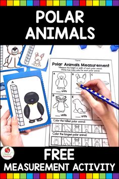 polar animals worksheet with free measurement activity