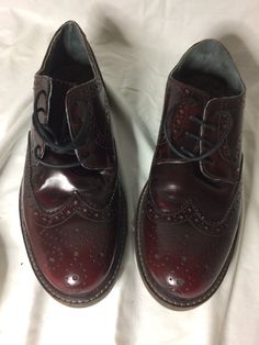 Vintage style leather brogues - M & S collection Lovely smart shoes in oxblood leather upper Size - UK 7.5 These shoes are in excellent condition with slight wear (due to trying on in shop) FREE DELIVERY ON ALL UK ORDERS OVER £100 Burgundy Wingtip Dress Shoes For Semi-formal Occasions, Burgundy Brogue Oxfords With Plain Toe, Burgundy Oxfords With Brogue Detailing And Plain Toe, Burgundy Brogue Cap Toe Dress Shoes, Burgundy Leather Wingtip Shoes With Brogue Detailing, Burgundy Brogue Wingtip Leather Shoes, Classic Burgundy Oxfords With Brogue Detailing, Burgundy Wingtip Leather Shoes With Brogue Detailing, Burgundy Wingtip Oxfords With Brogue Detailing