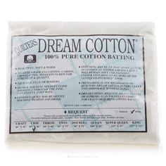 cottons dream coton pure cotton batting