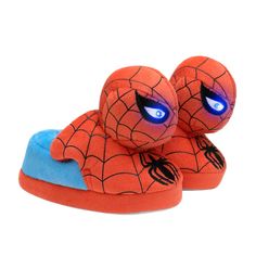 Red Kids Light Up Slipper Spider Man Plush, Avengers Shoes, Best Sandals For Men, 6 Birthday, Boys Slippers, Kids Light, Toddler Slippers, Stretch Back, Battery Operated Lights