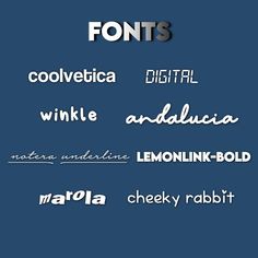 some type of font that is in different colors and sizes, with the letters below it