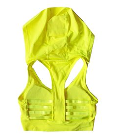 Womens Neon Yellow Sports Bra Hoodie | Runner Island Activewear – Runner Island® Yoga Crop Tops, Workout For Flat Stomach, Friday Workout, Running Inspiration, Womens Sports, High Impact Sports Bra, Strappy Sports Bras, Tank Top Bras, Padded Sports Bra