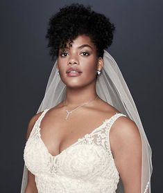 a woman wearing a wedding dress and veil