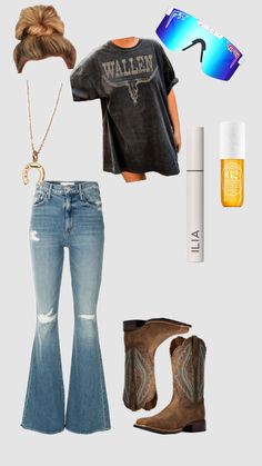 Would you wear this to a Morgan Wallen concert? Morgan Wallen Concert, Casual Country Outfits, Concert Outfit Summer, Western Wear Outfits, Cute Country Outfits, Country Concert Outfit, Morgan Wallen, Concert Looks, Concert Fits